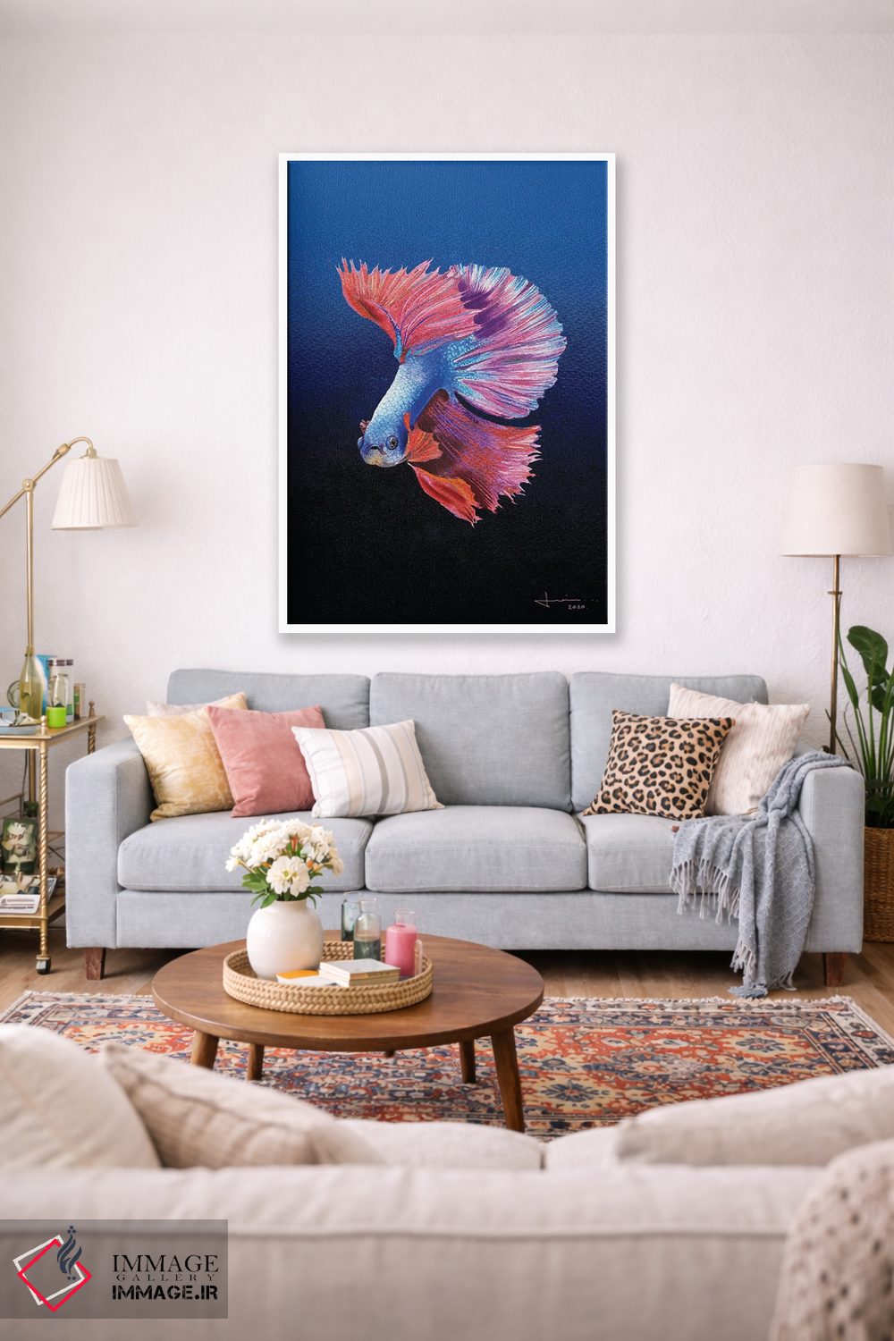 تابلو دکوراتیو سیامی اثر لیام کوموات - D1W