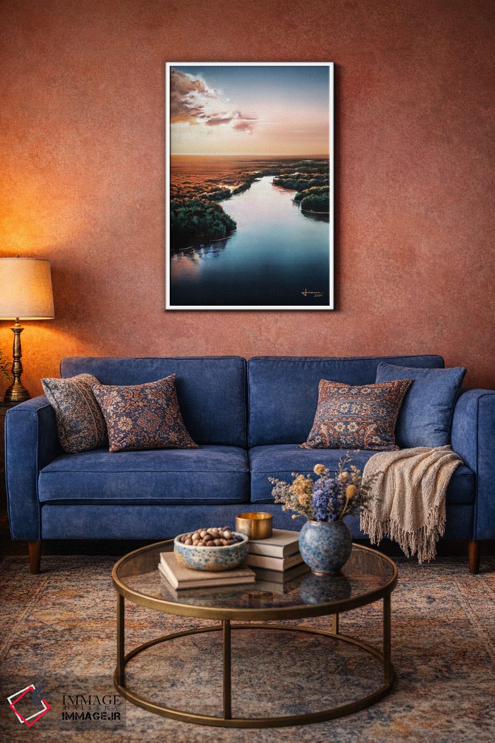 تابلو دکوراتیو غروب خورشید اثر لیام کوموات - D2W