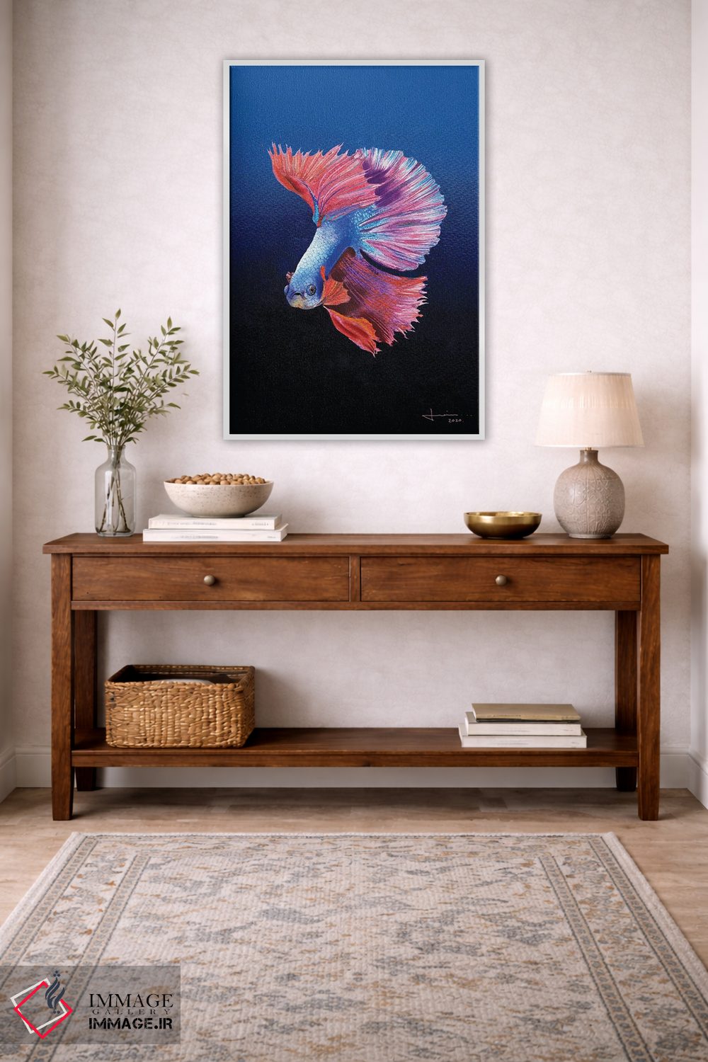 تابلو دکوراتیو سیامی اثر لیام کوموات - D3W