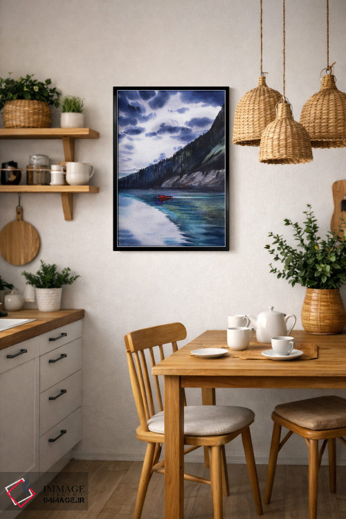 تابلو دکوراتیو قایق قرمز اثر لیام کوموات - D5B