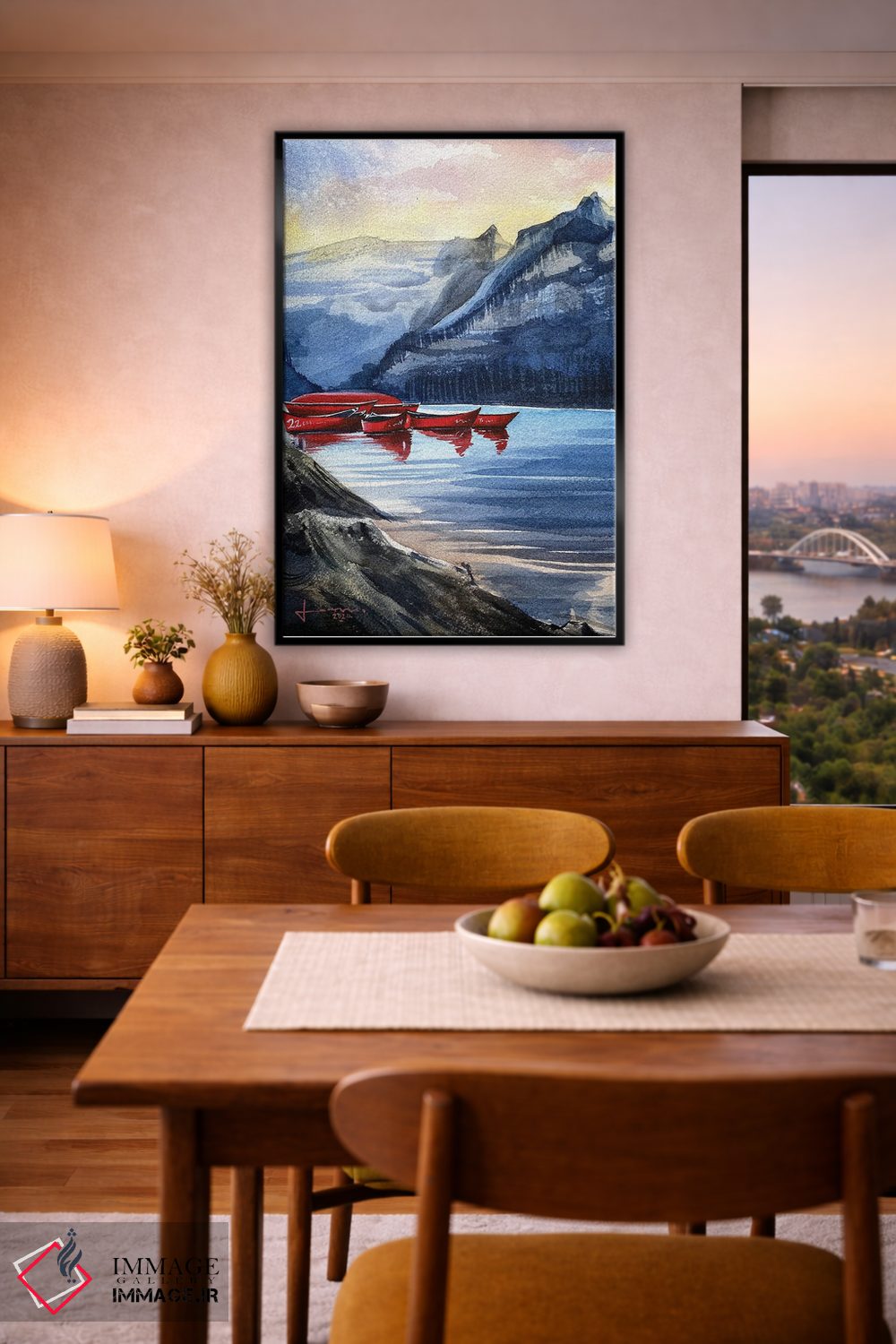 تابلو دکوراتیو گرگ و میش اثر لیام کوموات - D6B