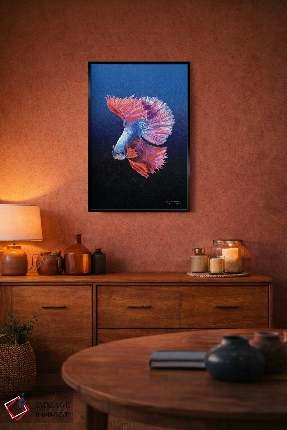 تابلو دکوراتیو سیامی اثر لیام کوموات - D4B