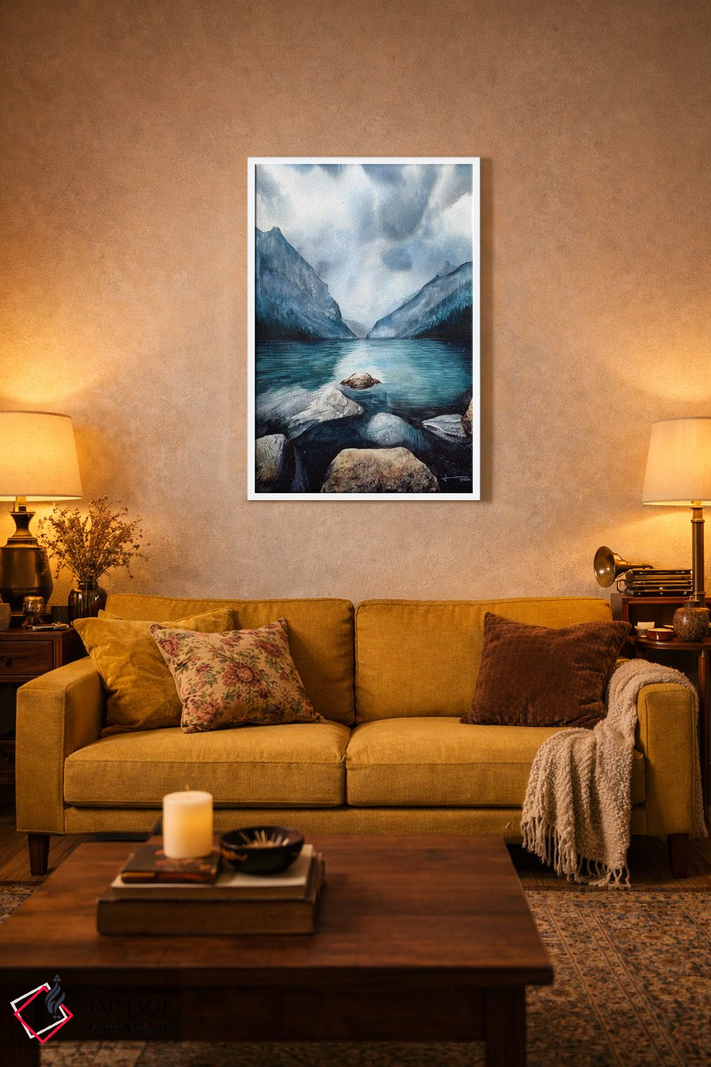 تابلو دکوراتیو لبه سنگی آب اثر لیام کوموات - D2W