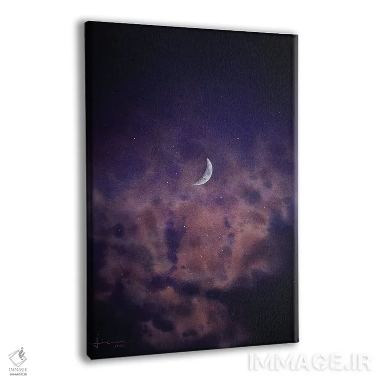 تابلو دکوراتیو لونا اثر لیام کوموات - نمای پرسپکتیو محصول