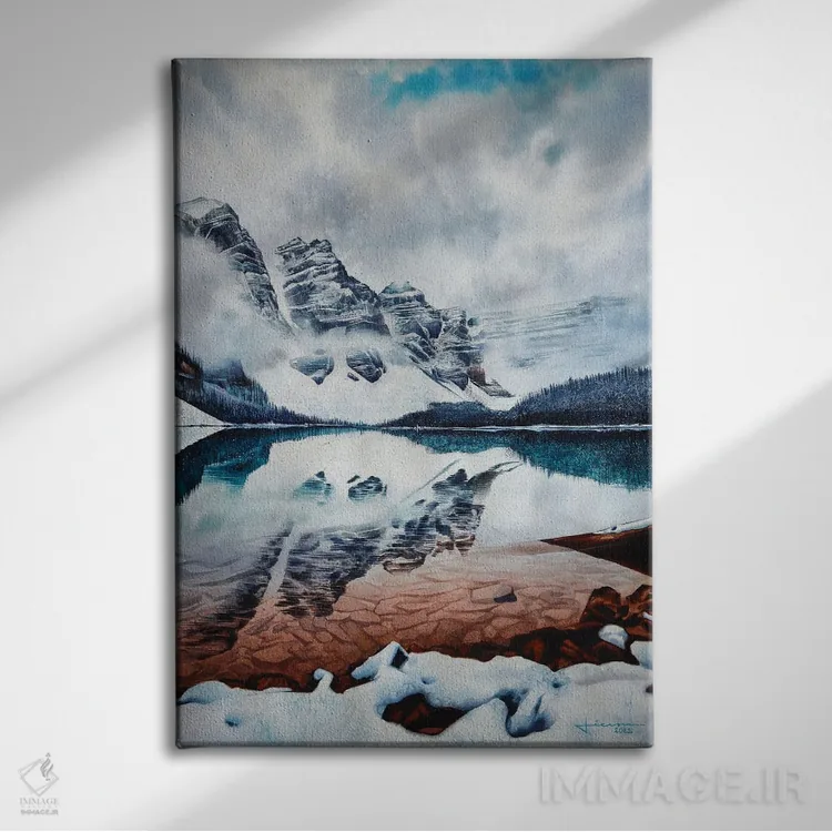 تابلو دکوراتیو آرامش خاطر اثر لیام کوموات - نمای روبهرو روی دیوار