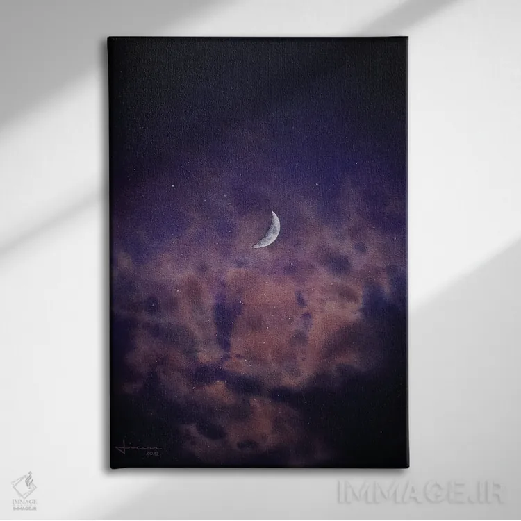 تابلو دکوراتیو لونا اثر لیام کوموات - نمای روبهرو روی دیوار