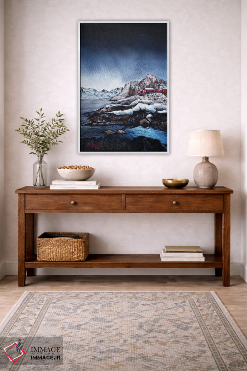 تابلو دکوراتیو خانه قرمز اثر لیام کوموات - D3W