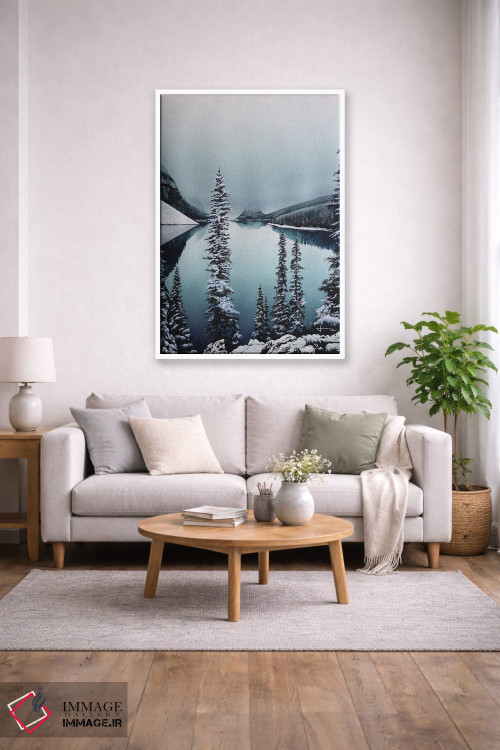 تابلو دکوراتیو دریاچه زمستانی اثر لیام کوموات - D1W