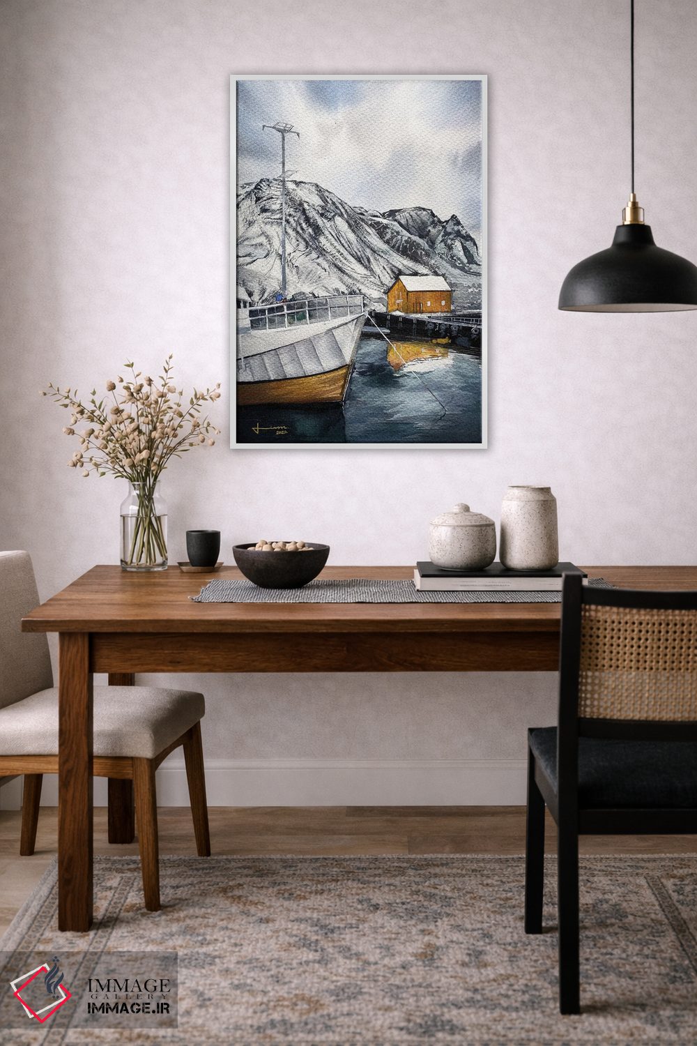 تابلو دکوراتیو بندر اثر لیام کوموات - D4W