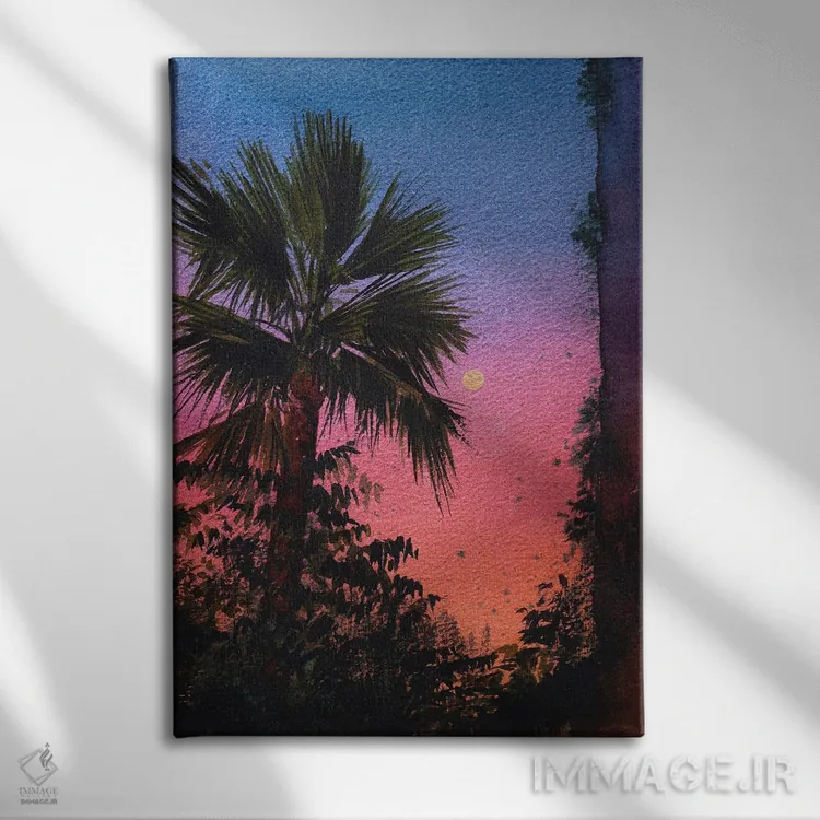 تابلو دکوراتیو بدون عنوان ۵ اثر لیام کوموات - نمای روبهرو روی دیوار