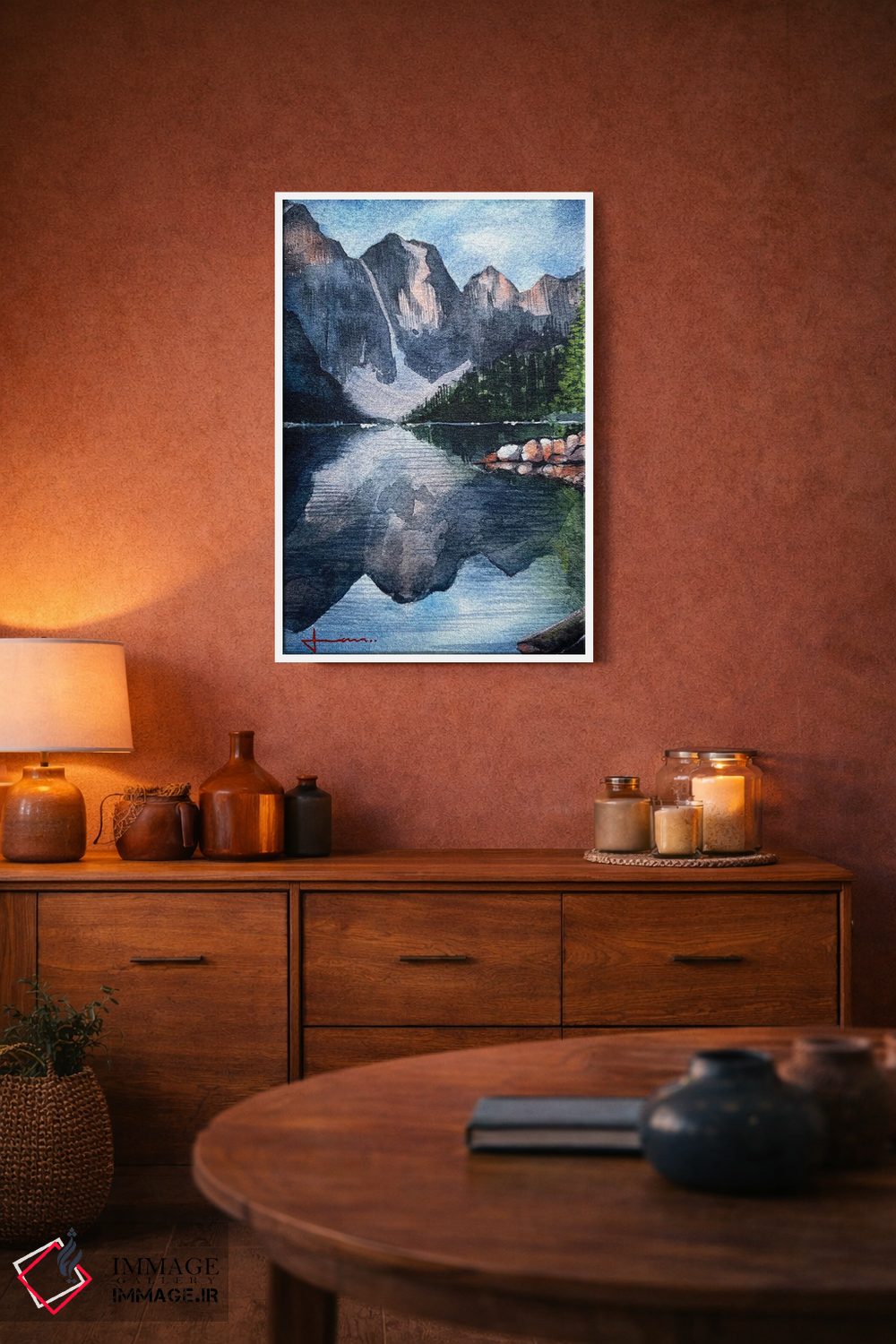 تابلو دکوراتیو بازتاب کوه اثر لیام کوموات - D3W