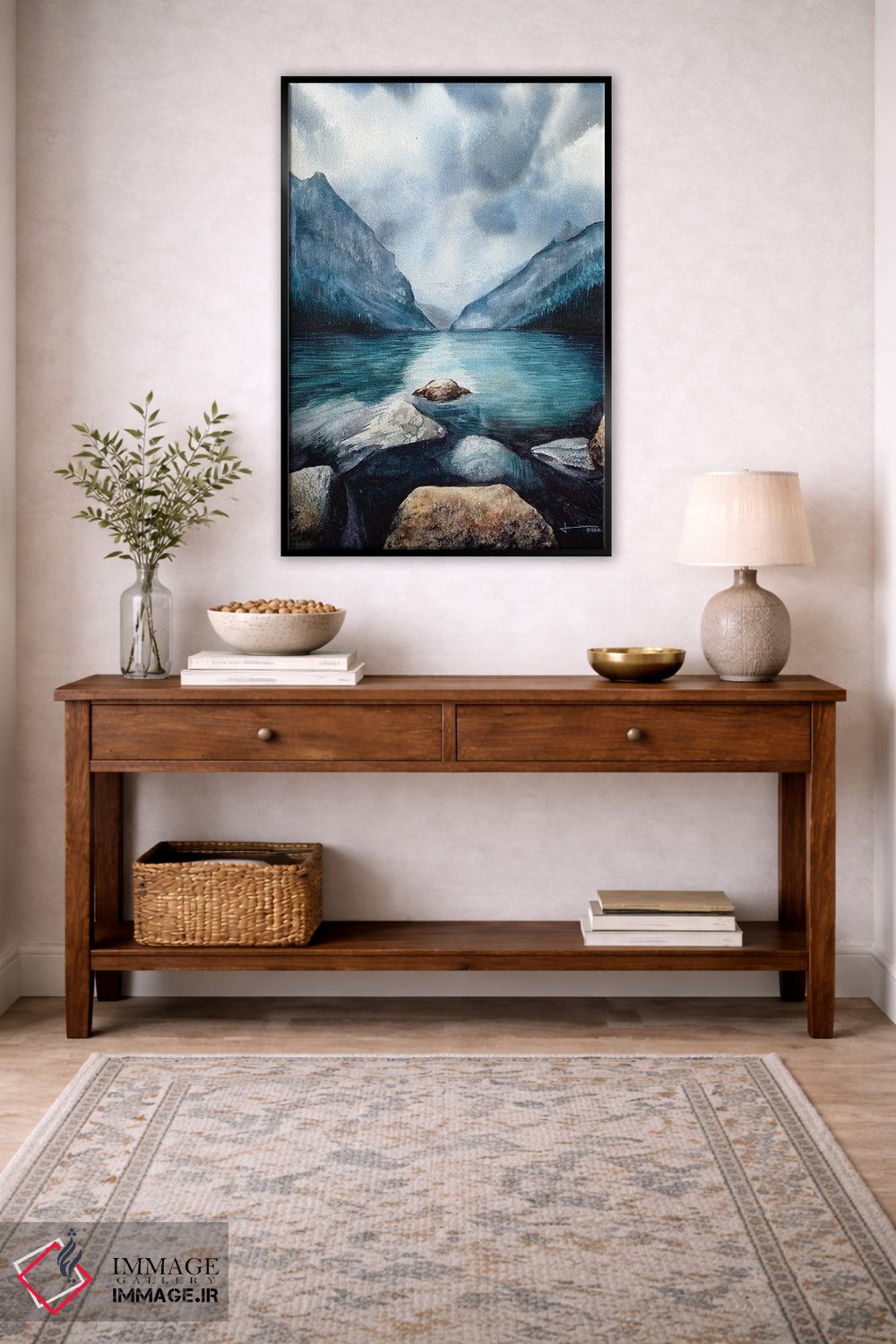 تابلو دکوراتیو لبه سنگی آب اثر لیام کوموات - D4B