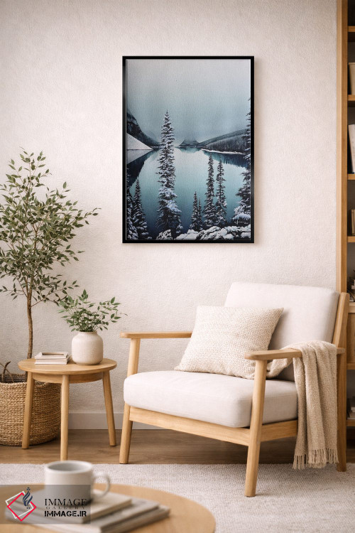 تابلو دکوراتیو دریاچه زمستانی اثر لیام کوموات - D2B