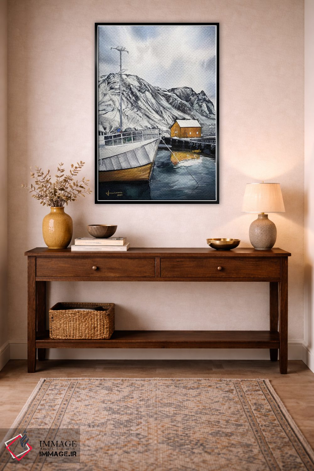 تابلو دکوراتیو بندر اثر لیام کوموات - D5B