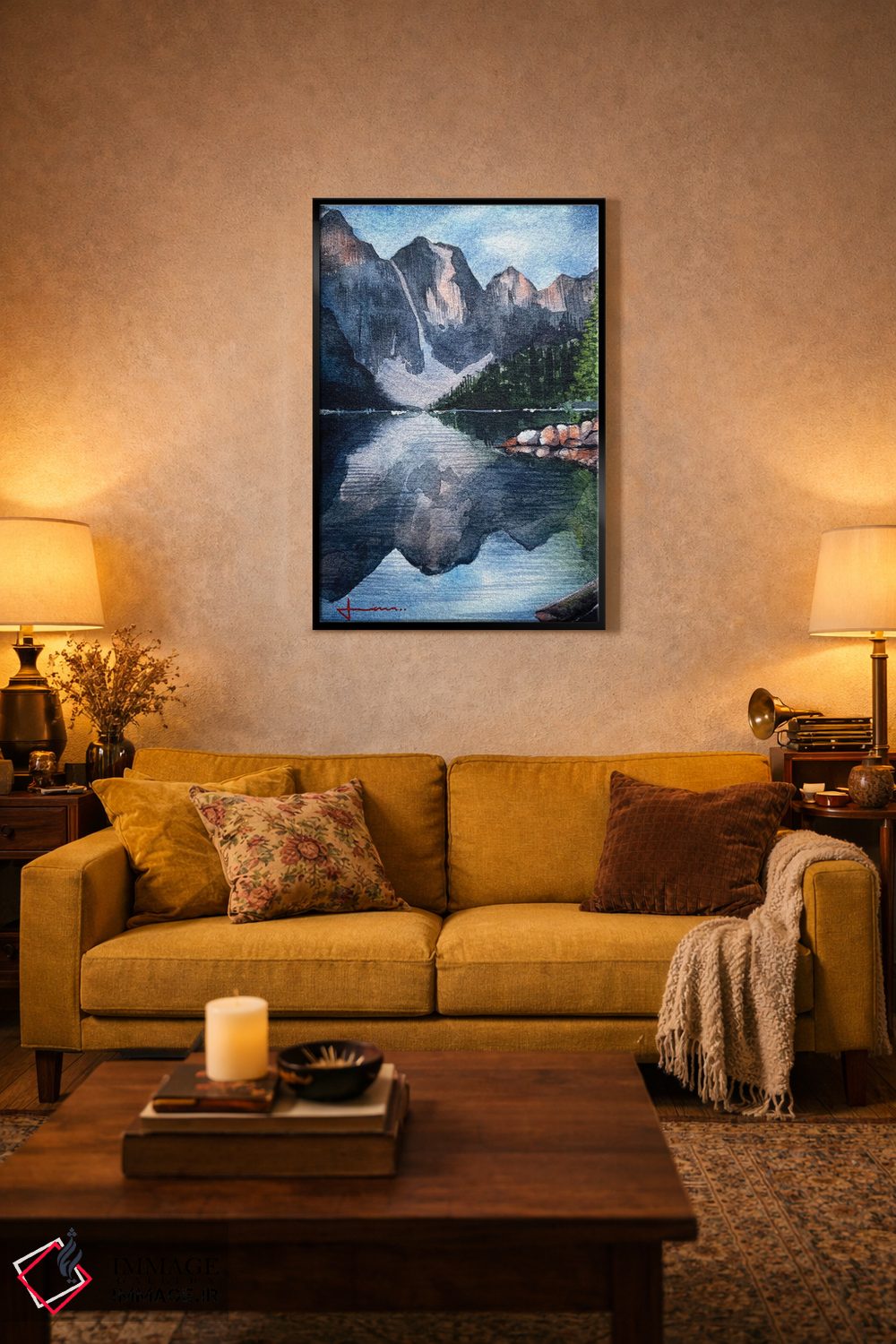 تابلو دکوراتیو بازتاب کوه اثر لیام کوموات - D4B