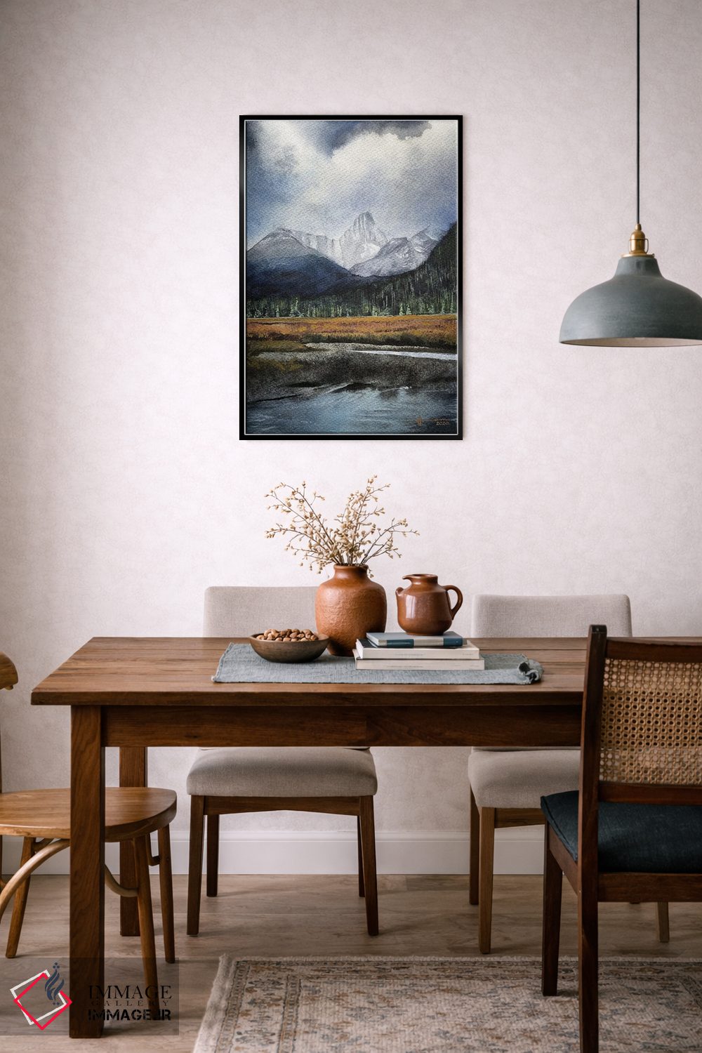 تابلو دکوراتیو دریاچه کوهستانی اثر لیام کوموات - D6B