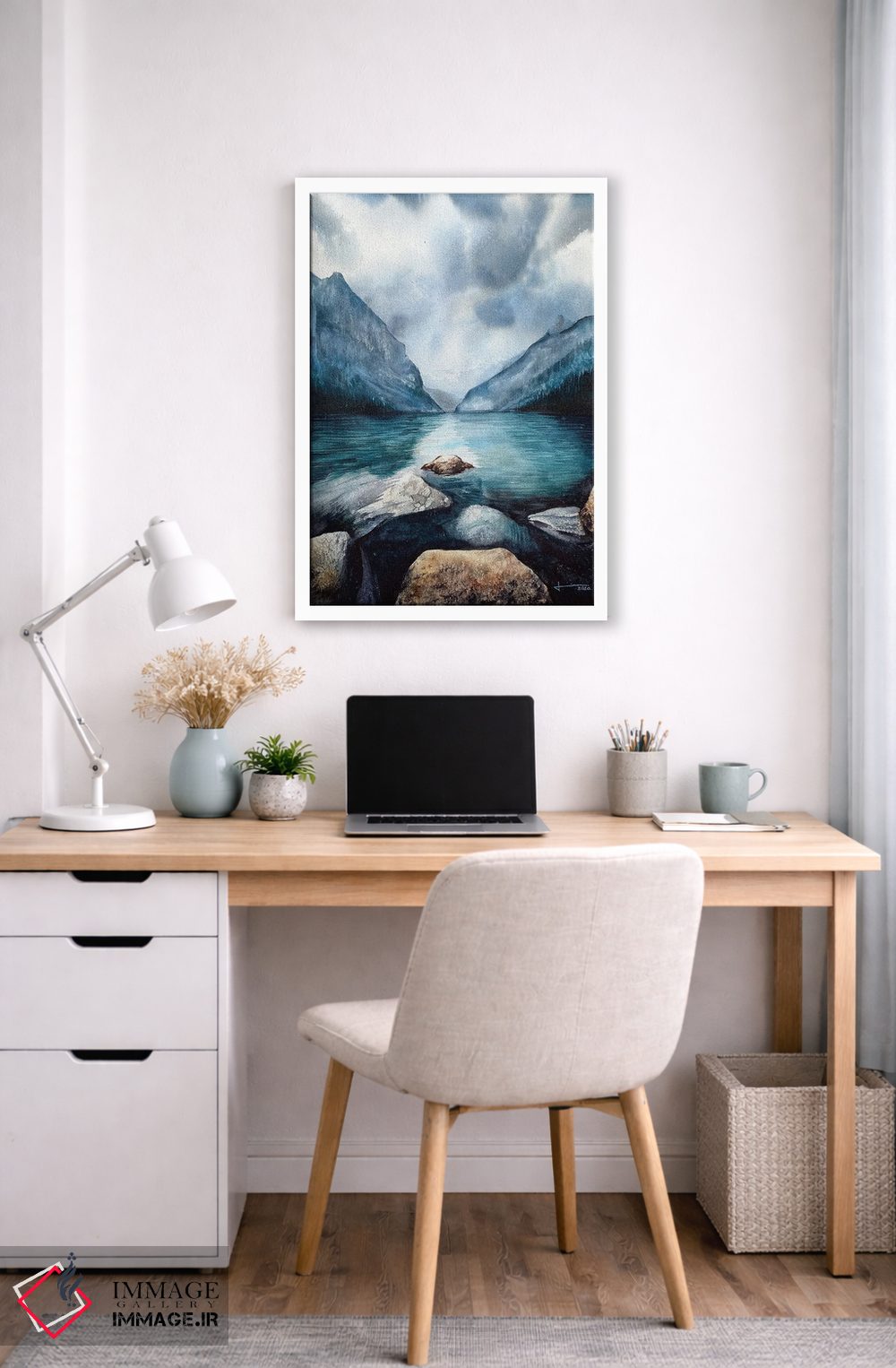 تابلو دکوراتیو لبه سنگی آب اثر لیام کوموات - D6W
