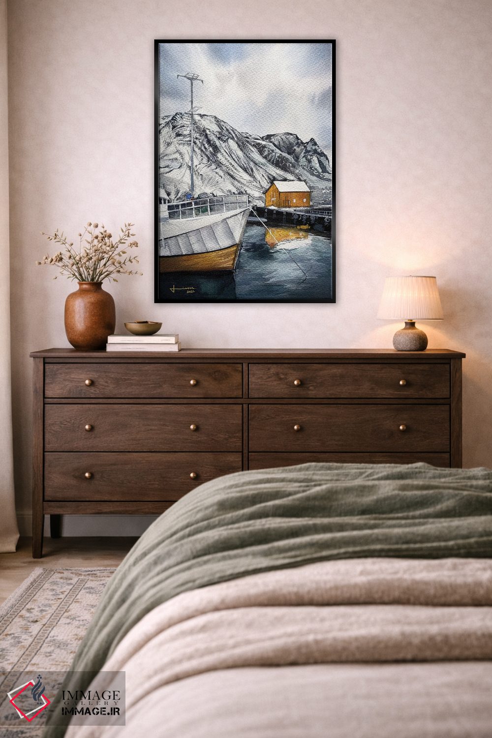 تابلو دکوراتیو بندر اثر لیام کوموات - D6B