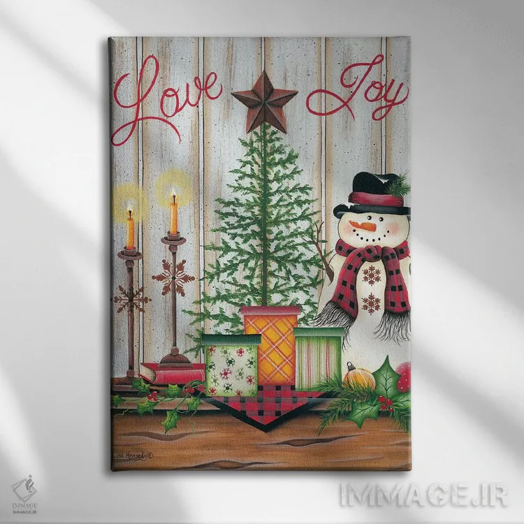 تابلو دکوراتیو عشق و شادی اثر لیزا کندی - نمای روبهرو روی دیوار