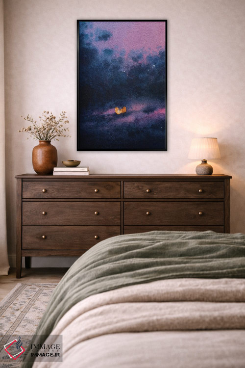 تابلو دکوراتیو خورشید در حال تابش اثر لیام کوموات - D4B