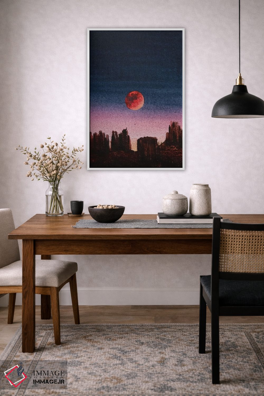 تابلو دکوراتیو غروب صحرا اثر لیام کوموات - D3W