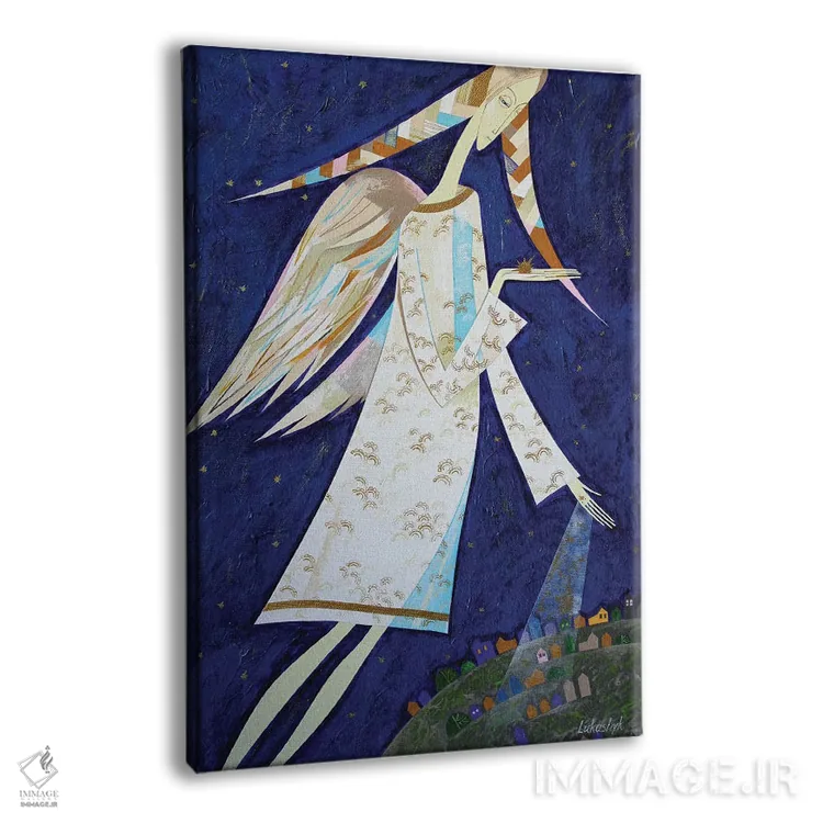 تابلو دکوراتیو فرشتگان برای ما اثر نلی لوکاشیک - نمای پرسپکتیو محصول