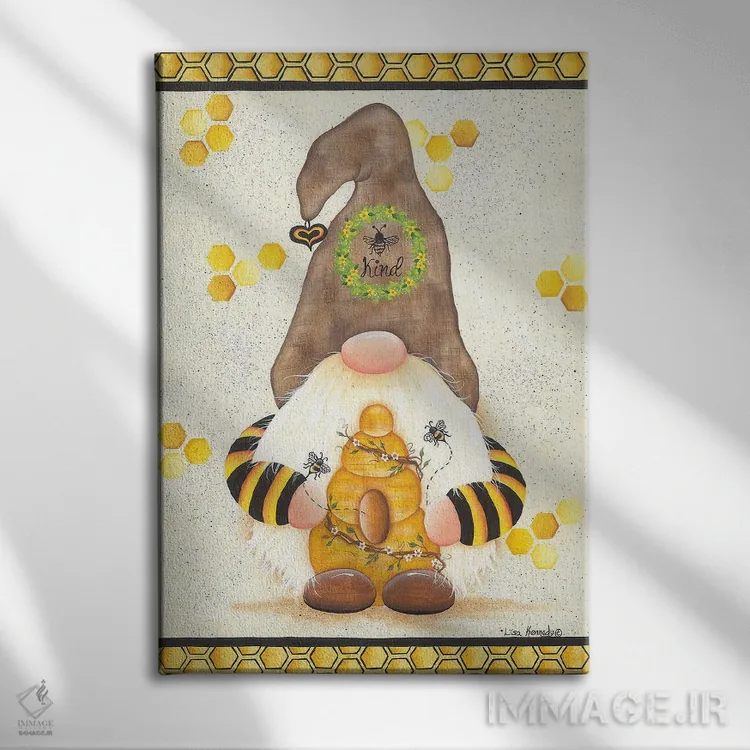 تابلو دکوراتیو مهربان باش اثر لیزا کندی - نمای روبهرو روی دیوار