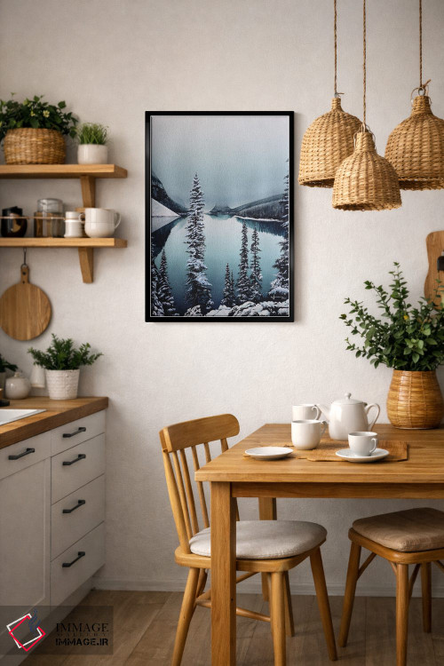 تابلو دکوراتیو دریاچه زمستانی اثر لیام کوموات - D6B