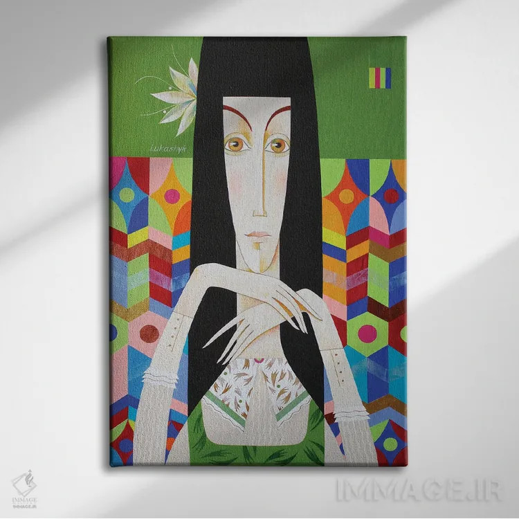 تابلو دکوراتیو نیکول اثر نلی لوکاشیک - نمای روبهرو روی دیوار