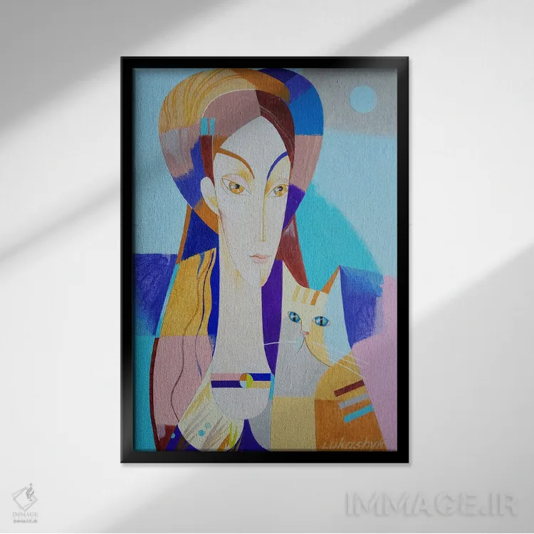 تابلو دکوراتیو در کنار تو اثر نلی لوکاشیک - نمای قابدار مشکی