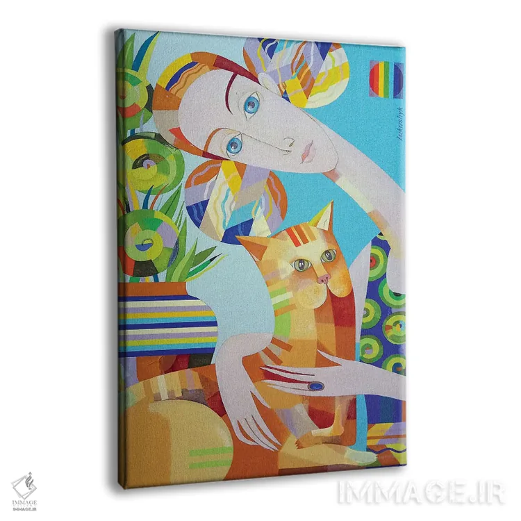 تابلو دکوراتیو دوستی واقعی اثر نلی لوکاشیک - نمای پرسپکتیو محصول