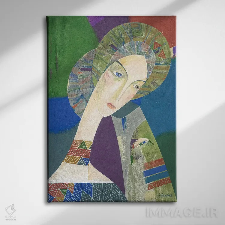 تابلو دکوراتیو کلمنتین اثر نلی لوکاشیک - نمای روبهرو روی دیوار