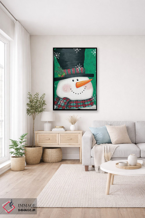 تابلو دکوراتیو آدم برفی پرتره اثر لیزا کندی - D2B