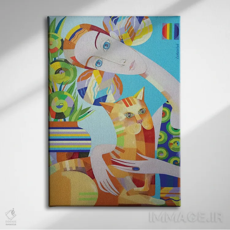 تابلو دکوراتیو دوستی واقعی اثر نلی لوکاشیک - نمای روبهرو روی دیوار