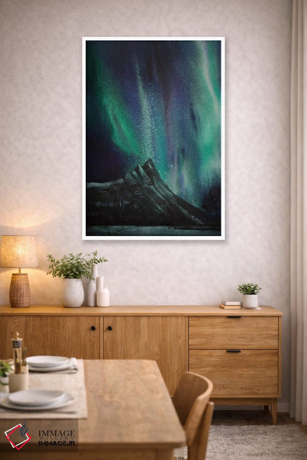 تابلو دکوراتیو شفق شمالی اثر لیام کوموات - D4W