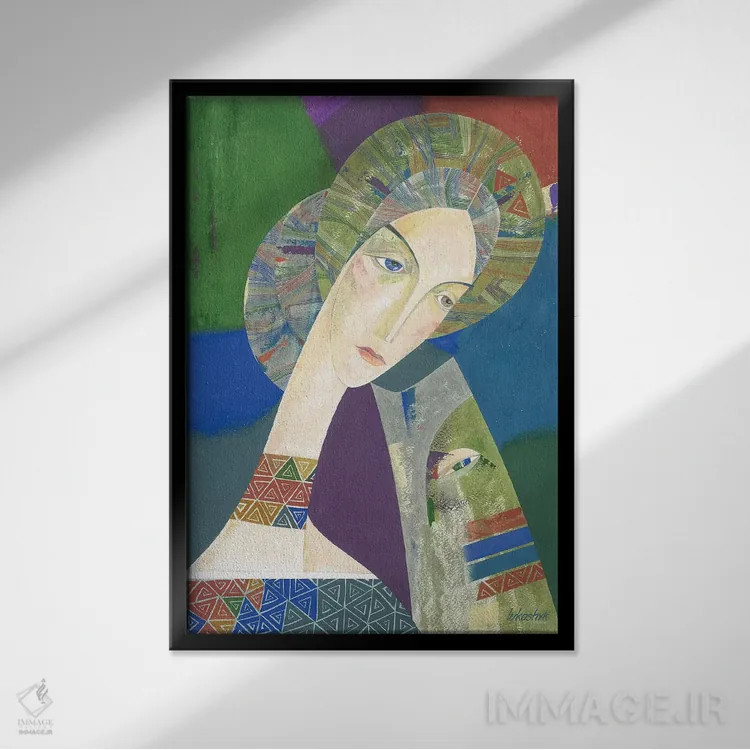 تابلو دکوراتیو کلمنتین اثر نلی لوکاشیک - نمای قابدار مشکی