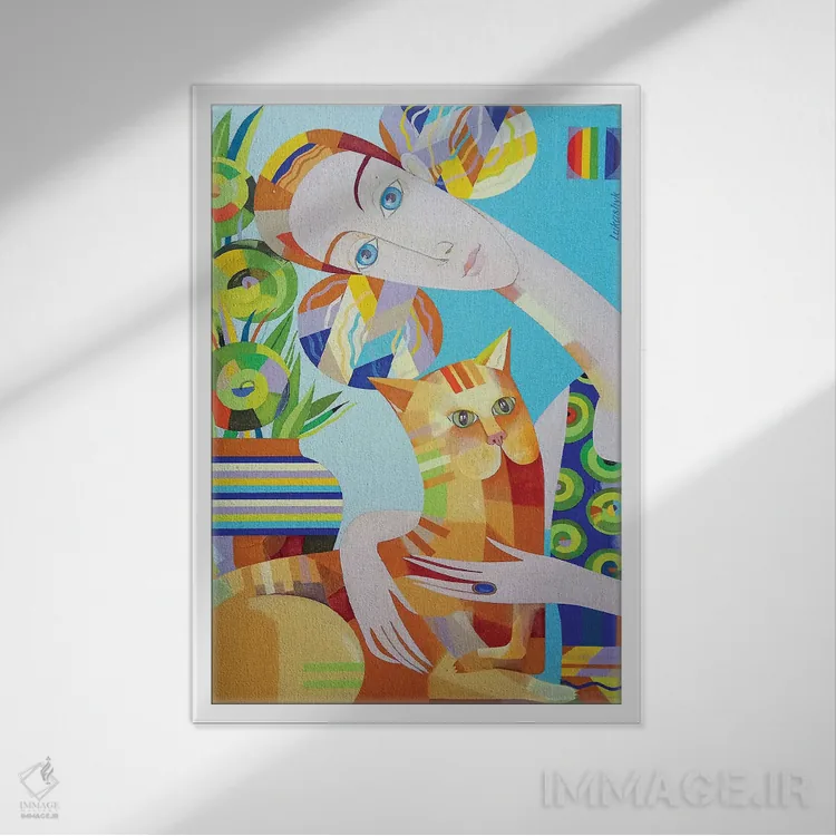 تابلو دکوراتیو دوستی واقعی اثر نلی لوکاشیک - نمای قابدار سفید