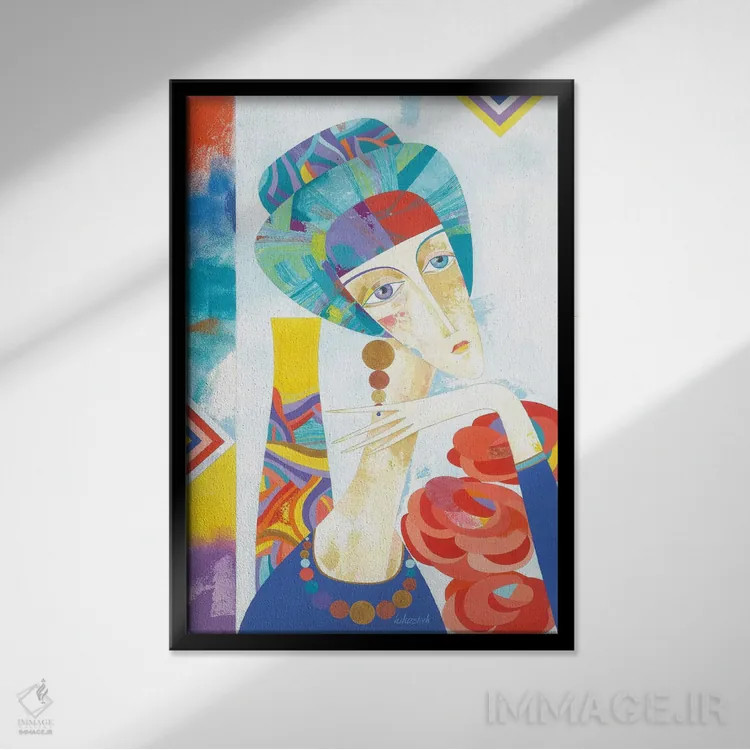 تابلو دکوراتیو مگدا اثر نلی لوکاشیک - نمای قابدار مشکی