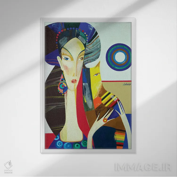 تابلو دکوراتیو فلورانس اثر نلی لوکاشیک - نمای قابدار سفید