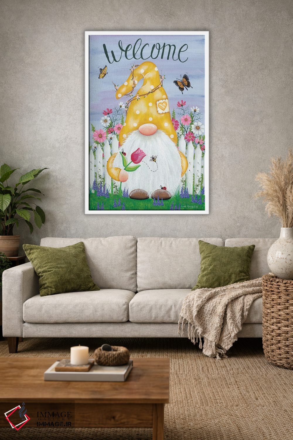 تابلو دکوراتیو کوتوله باغی بهاری اثر لیزا کندی - D1W
