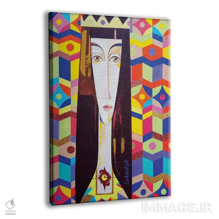 تابلو انتزاعی روگندا اثر نلی لوکاشیک - نمای پرسپکتیو محصول