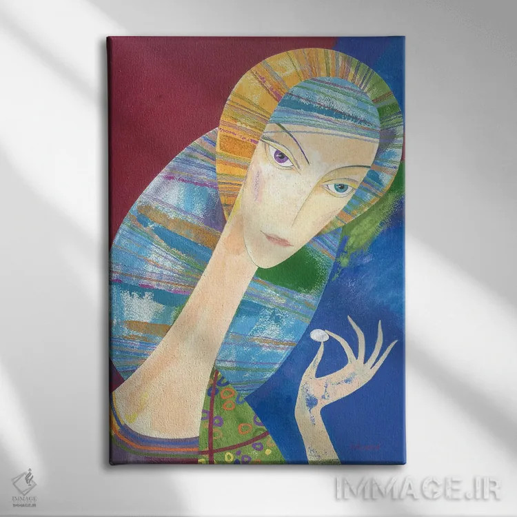تابلو دکوراتیو مروارید اثر نلی لوکاشیک - نمای روبهرو روی دیوار