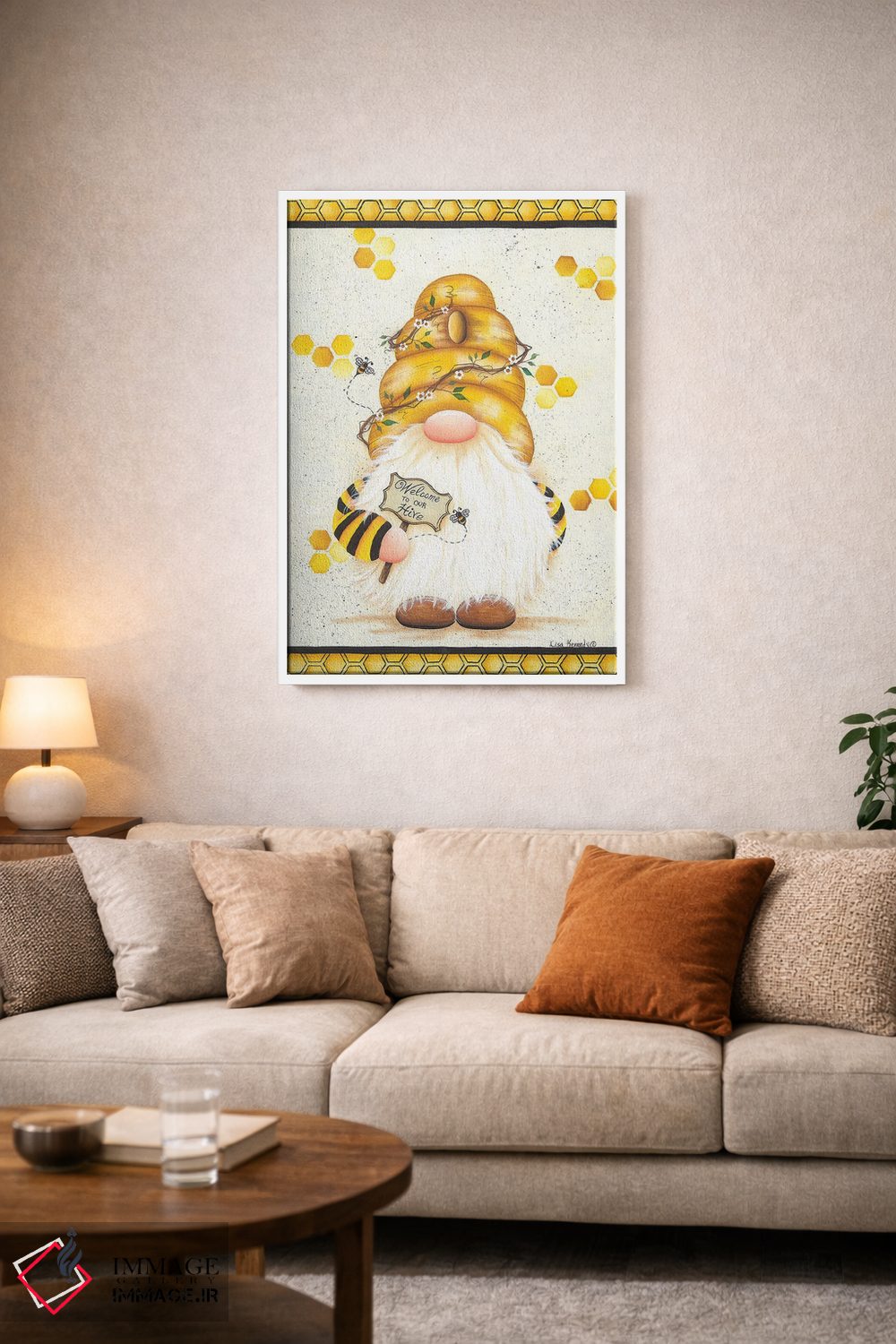 تابلو دکوراتیو به کندوی ما خوش آمدید اثر لیزا کندی - D2W