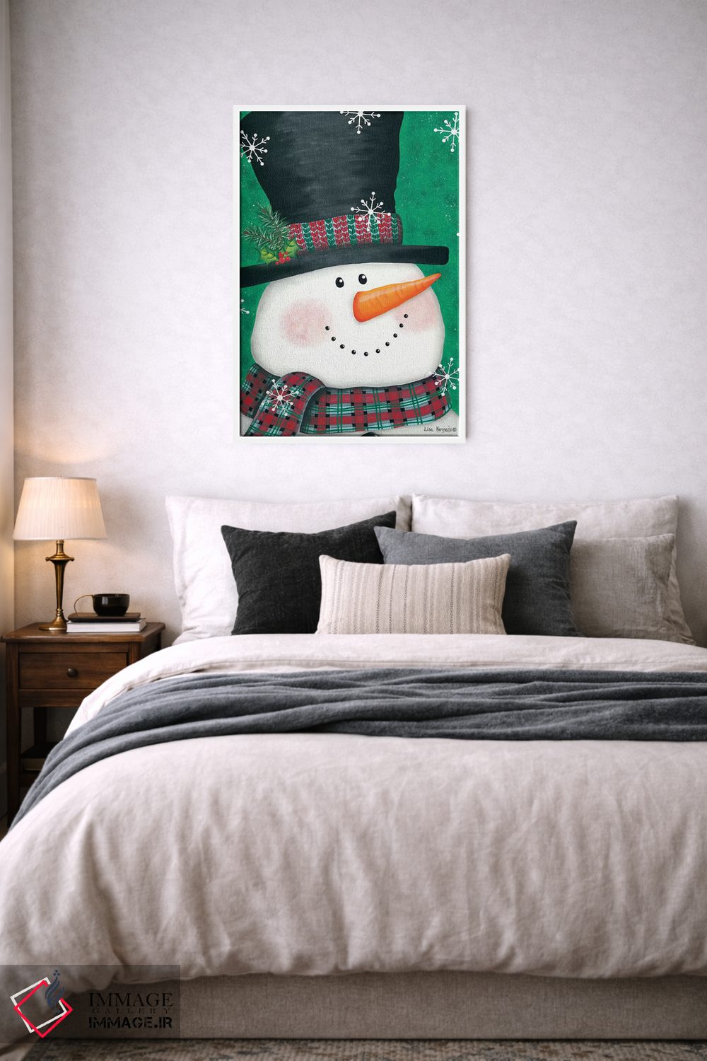 تابلو دکوراتیو آدم برفی پرتره اثر لیزا کندی - D5W