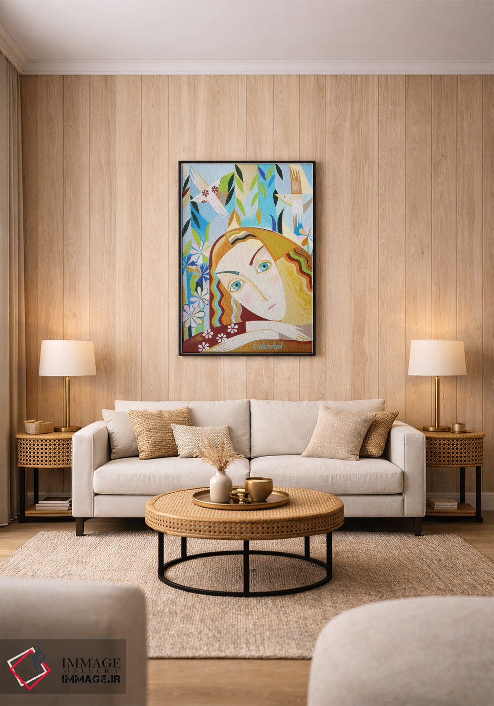 تابلو دکوراتیو آواز پرندگان اثر نلی لوکاشیک - D1B