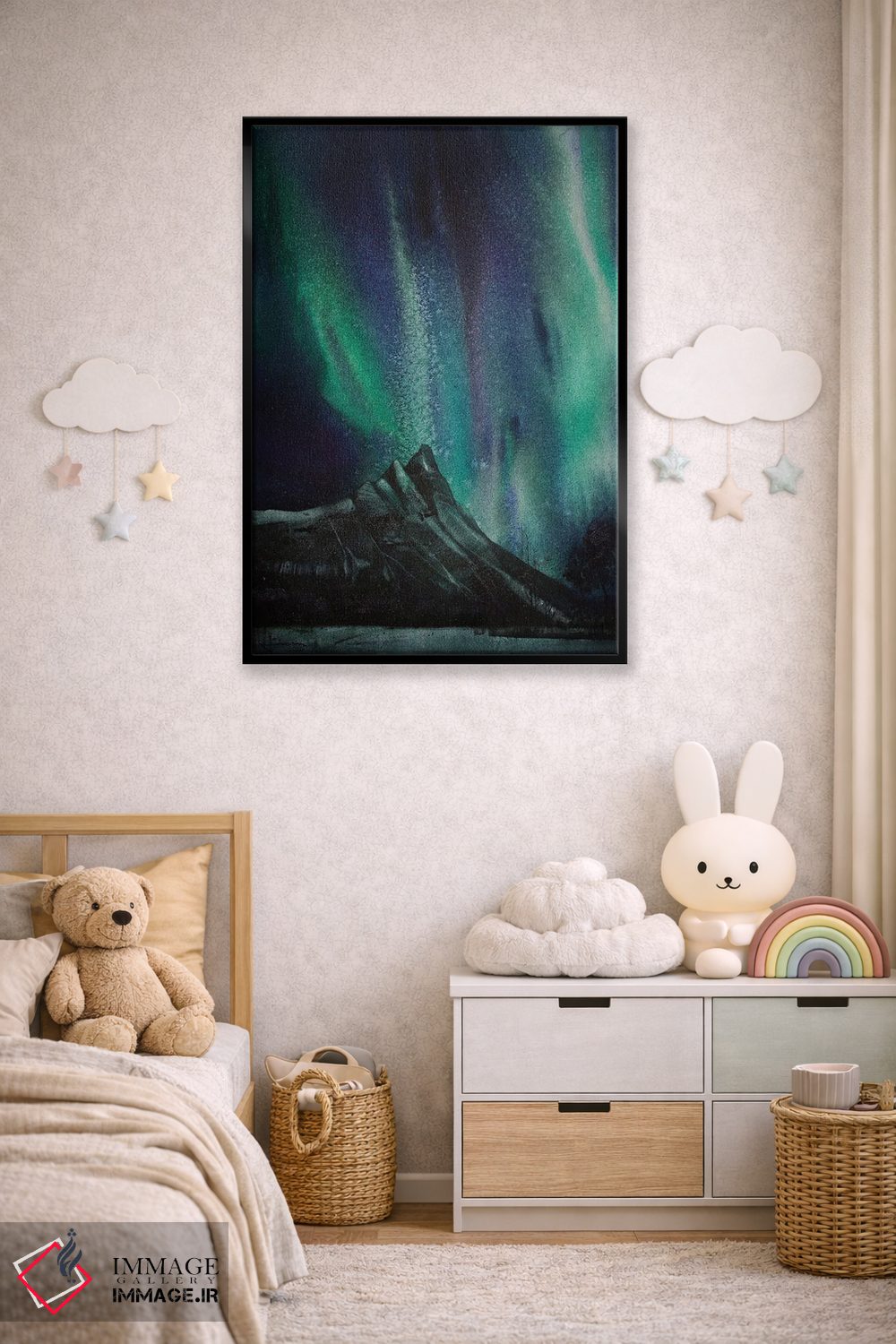 تابلو دکوراتیو شفق شمالی اثر لیام کوموات - D5B