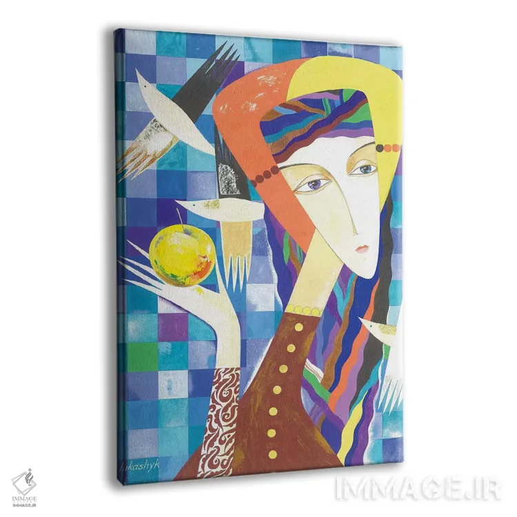 تابلو انتزاعی آواز بهار اثر نلی لوکاشیک - نمای پرسپکتیو محصول