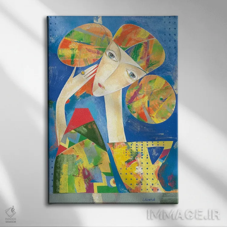 تابلو دکوراتیو اگنس اثر نلی لوکاشیک - نمای روبهرو روی دیوار