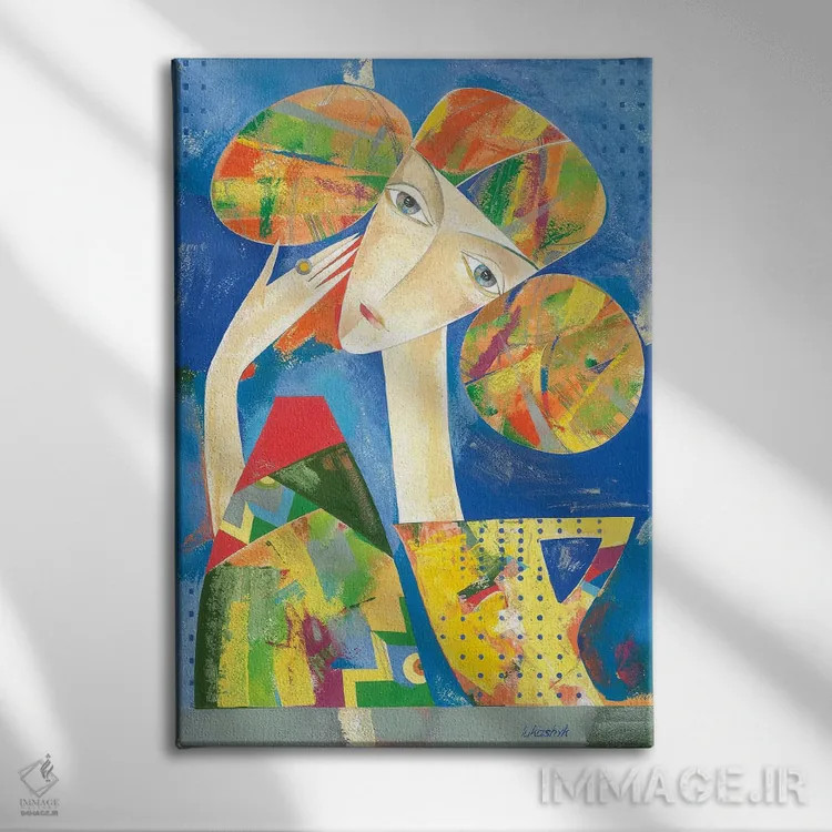 تابلو دکوراتیو اگنس اثر نلی لوکاشیک - نمای روبهرو روی دیوار