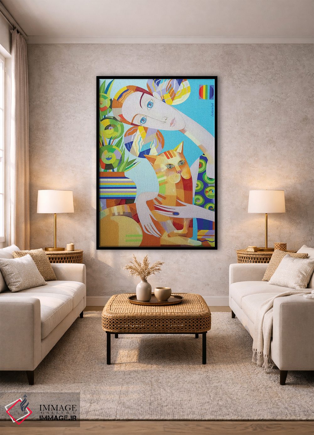 تابلو دکوراتیو دوستی واقعی اثر نلی لوکاشیک - D1B